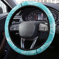 New Zealand Silver Fern Rugby Steering Wheel Cover Go Aotearoa Champions Turquoise Version - Polynesian Pride