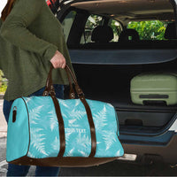 New Zealand Silver Fern Rugby Custom Travel Bag Go Aotearoa Champions Turquoise Version - Polynesian Pride