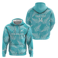 New Zealand Silver Fern Rugby Custom Zip Hoodie Go Aotearoa Champions Turquoise Version - Polynesian Pride