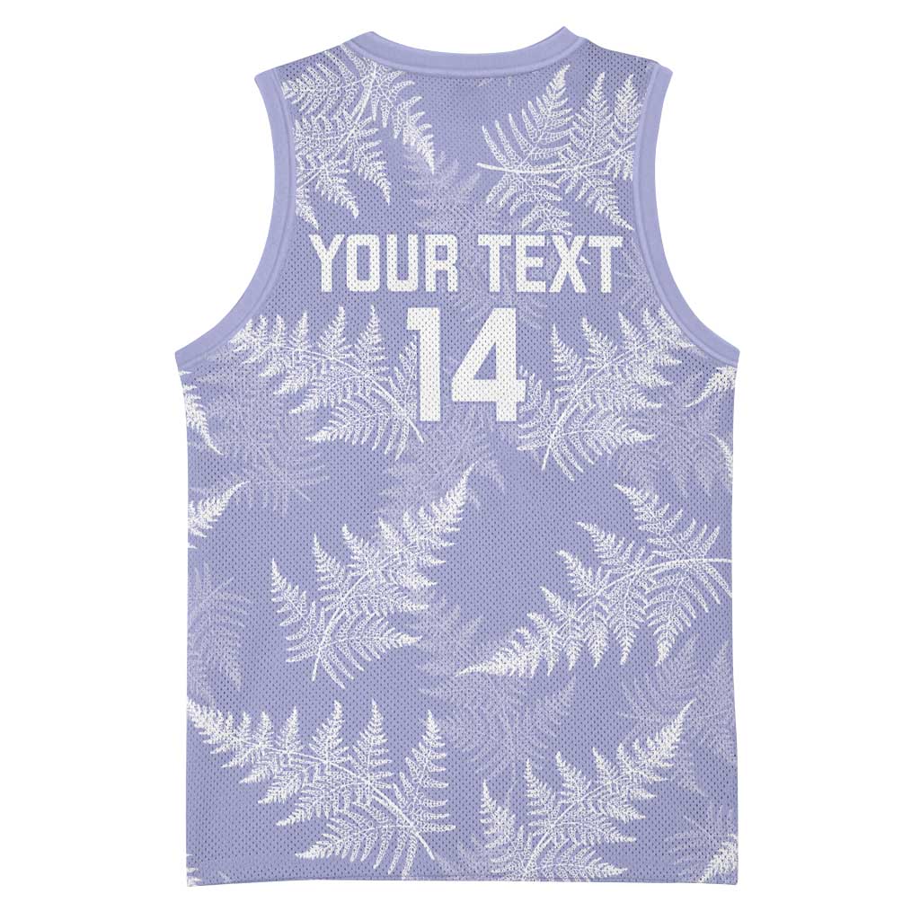 New Zealand Silver Fern Rugby Custom Basketball Jersey Go Aotearoa Champions Purple Version - Polynesian Pride