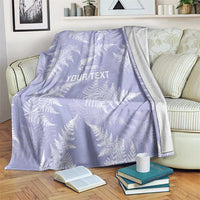 New Zealand Silver Fern Rugby Custom Blanket Go Aotearoa Champions Purple Version - Polynesian Pride