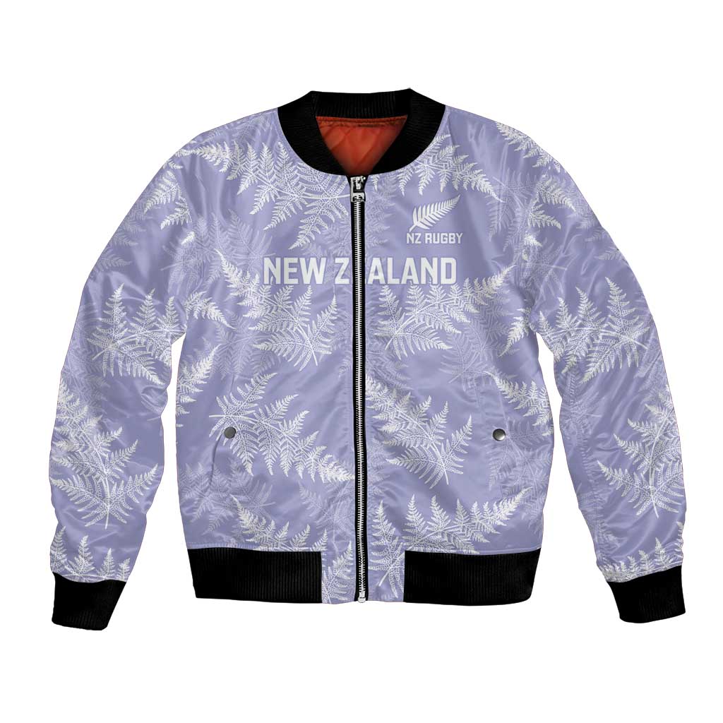 New Zealand Silver Fern Rugby Custom Bomber Jacket Go Aotearoa Champions Purple Version LT14 Unisex Purple - Polynesian Pride