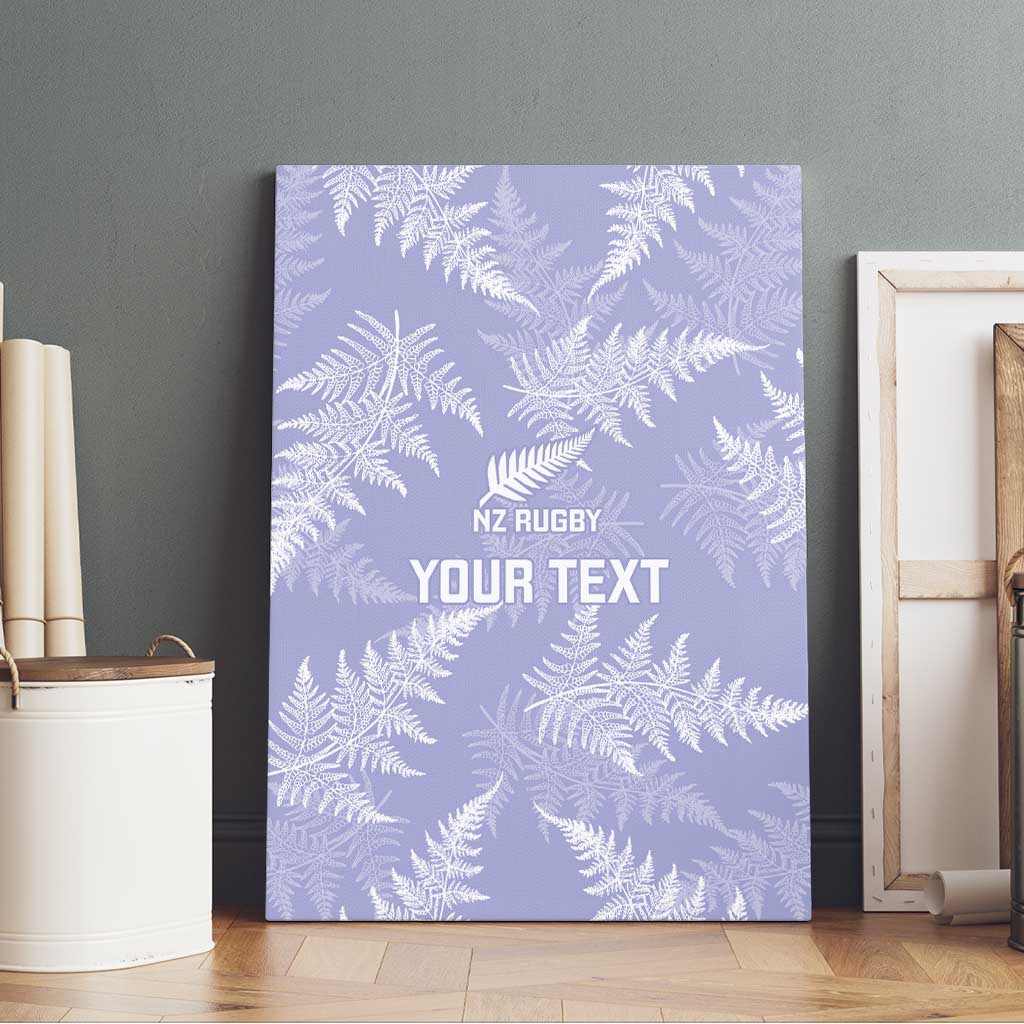 New Zealand Silver Fern Rugby Custom Canvas Wall Art Go Aotearoa Champions Purple Version - Polynesian Pride