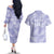 New Zealand Silver Fern Rugby Custom Couples Matching Off The Shoulder Long Sleeve Dress and Hawaiian Shirt Go Aotearoa Champions Purple Version - Polynesian Pride