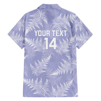 New Zealand Silver Fern Rugby Custom Family Matching Off Shoulder Short Dress and Hawaiian Shirt Go Aotearoa Champions Purple Version - Polynesian Pride