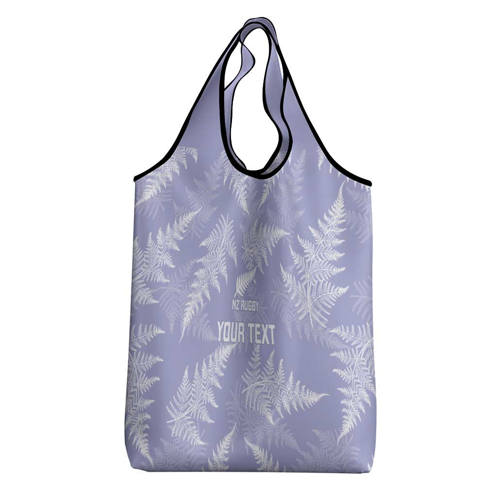New Zealand Silver Fern Rugby Custom Grocery Bag Go Aotearoa Champions Purple Version - Polynesian Pride