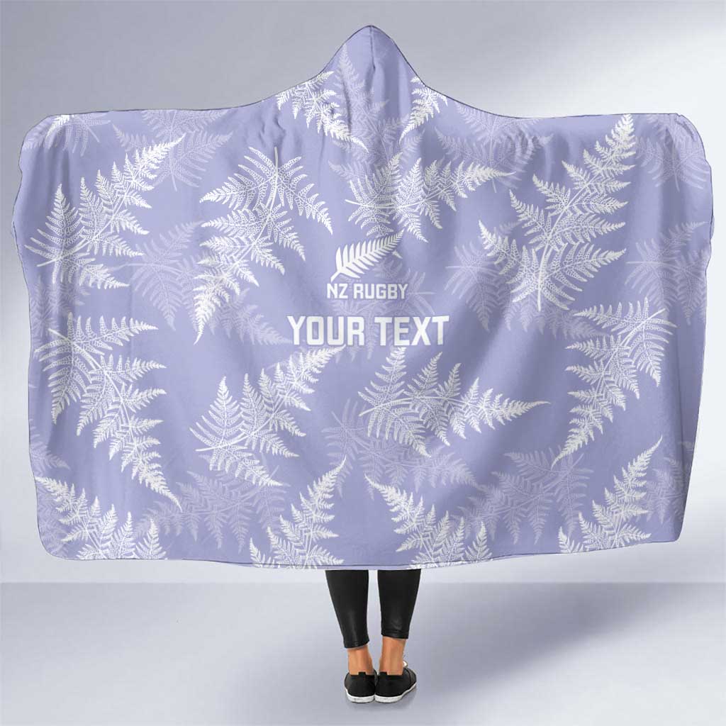 New Zealand Silver Fern Rugby Custom Hooded Blanket Go Aotearoa Champions Purple Version LT14 One Size Purple - Polynesian Pride