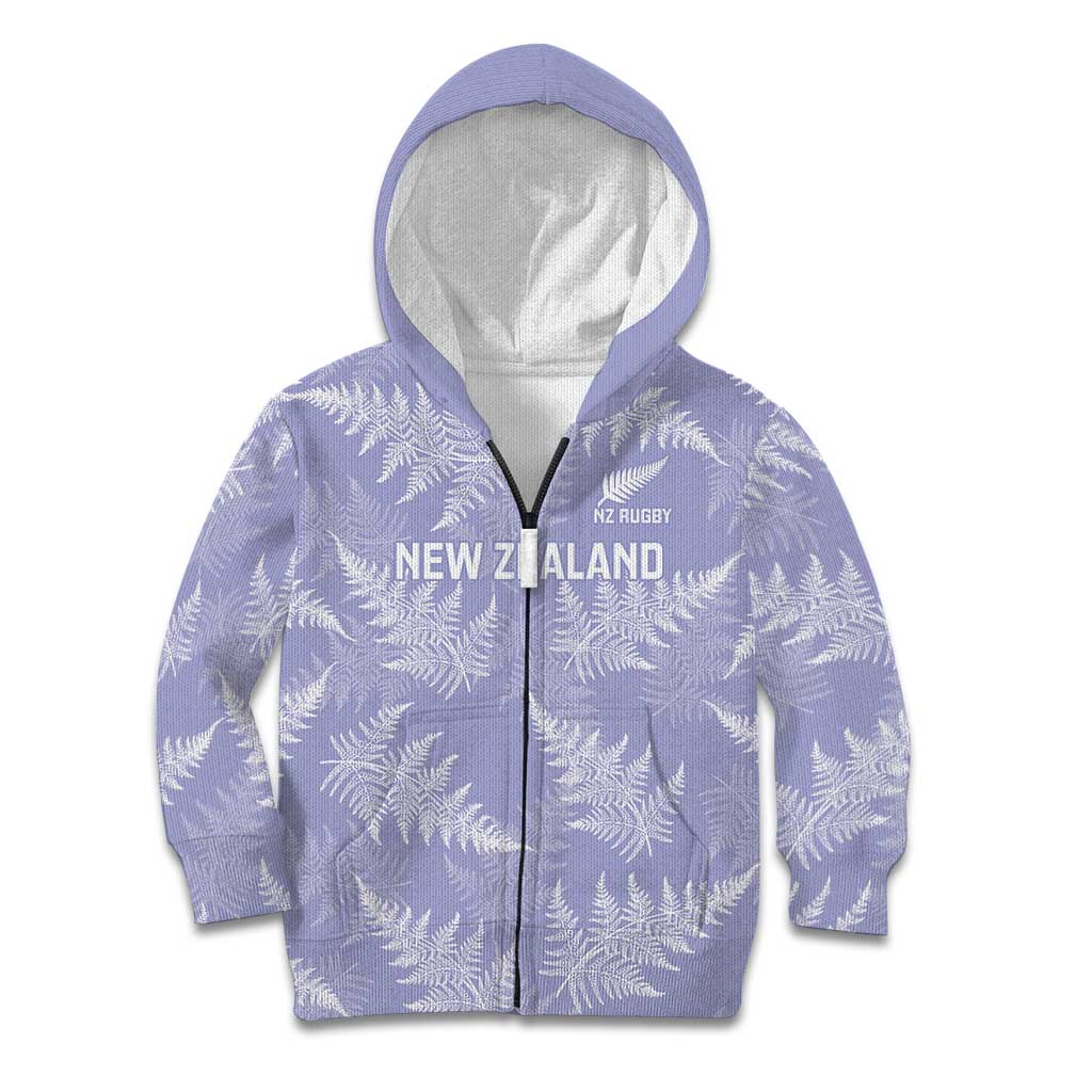 New Zealand Silver Fern Rugby Custom Kid Hoodie Go Aotearoa Champions Purple Version - Polynesian Pride