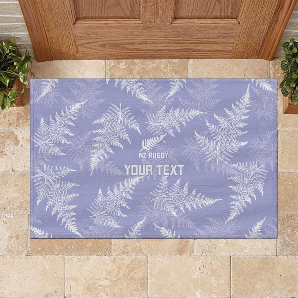 New Zealand Silver Fern Rugby Custom Rubber Doormat Go Aotearoa Champions Purple Version LT14 Purple - Polynesian Pride