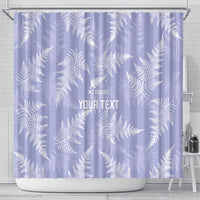 New Zealand Silver Fern Rugby Custom Shower Curtain Go Aotearoa Champions Purple Version - Polynesian Pride