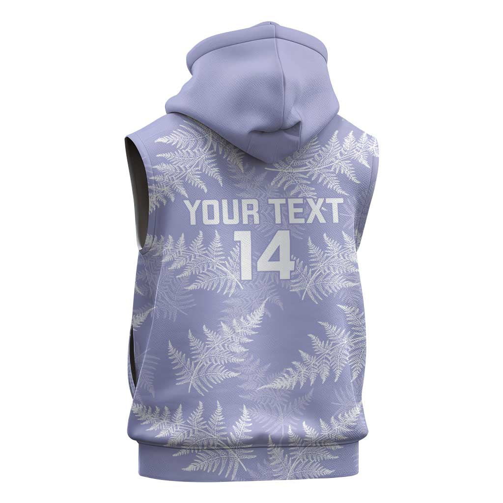 New Zealand Silver Fern Rugby Custom Sleeveless Hoodie Go Aotearoa Champions Purple Version - Polynesian Pride