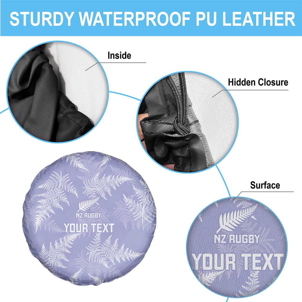 New Zealand Silver Fern Rugby Custom Spare Tire Cover Go Aotearoa Champions Purple Version - Polynesian Pride