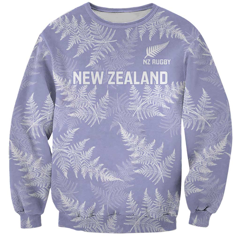 New Zealand Silver Fern Rugby Custom Sweatshirt Go Aotearoa Champions Purple Version LT14 Unisex Purple - Polynesian Pride