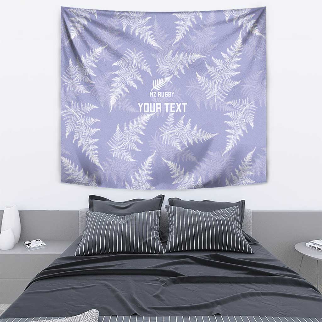 New Zealand Silver Fern Rugby Custom Tapestry Go Aotearoa Champions Purple Version - Polynesian Pride