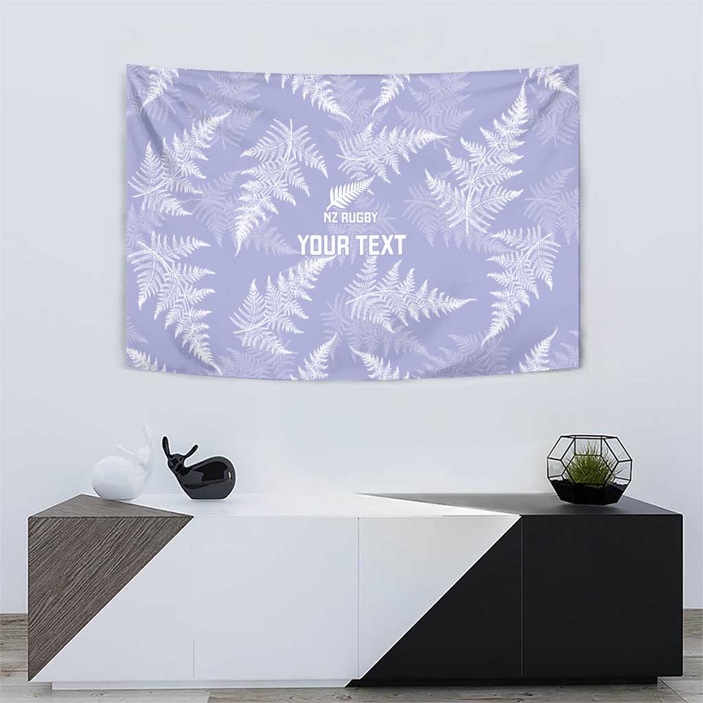 New Zealand Silver Fern Rugby Custom Tapestry Go Aotearoa Champions Purple Version - Polynesian Pride