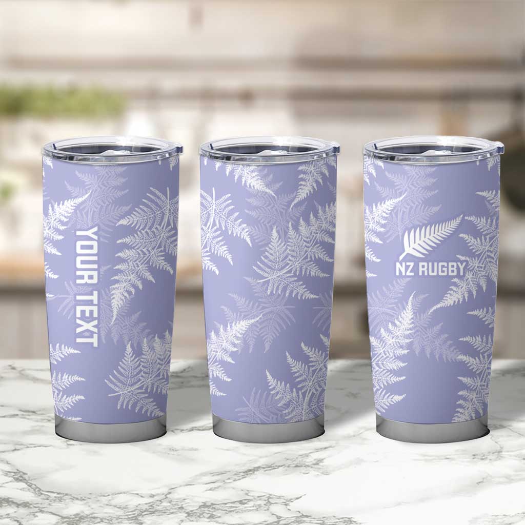 New Zealand Silver Fern Rugby Custom Tumbler Cup Go Aotearoa Champions Purple Version - Polynesian Pride