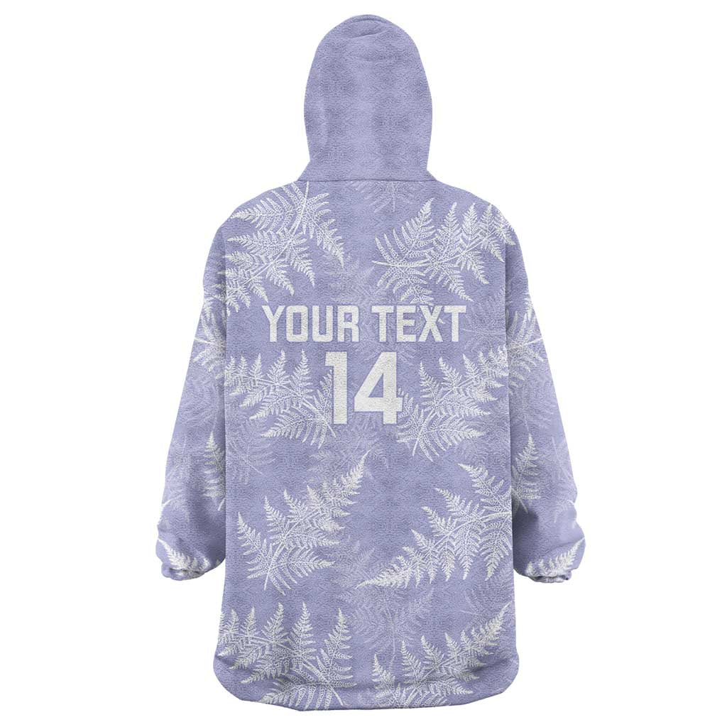 New Zealand Silver Fern Rugby Custom Wearable Blanket Hoodie Go Aotearoa Champions Purple Version - Polynesian Pride