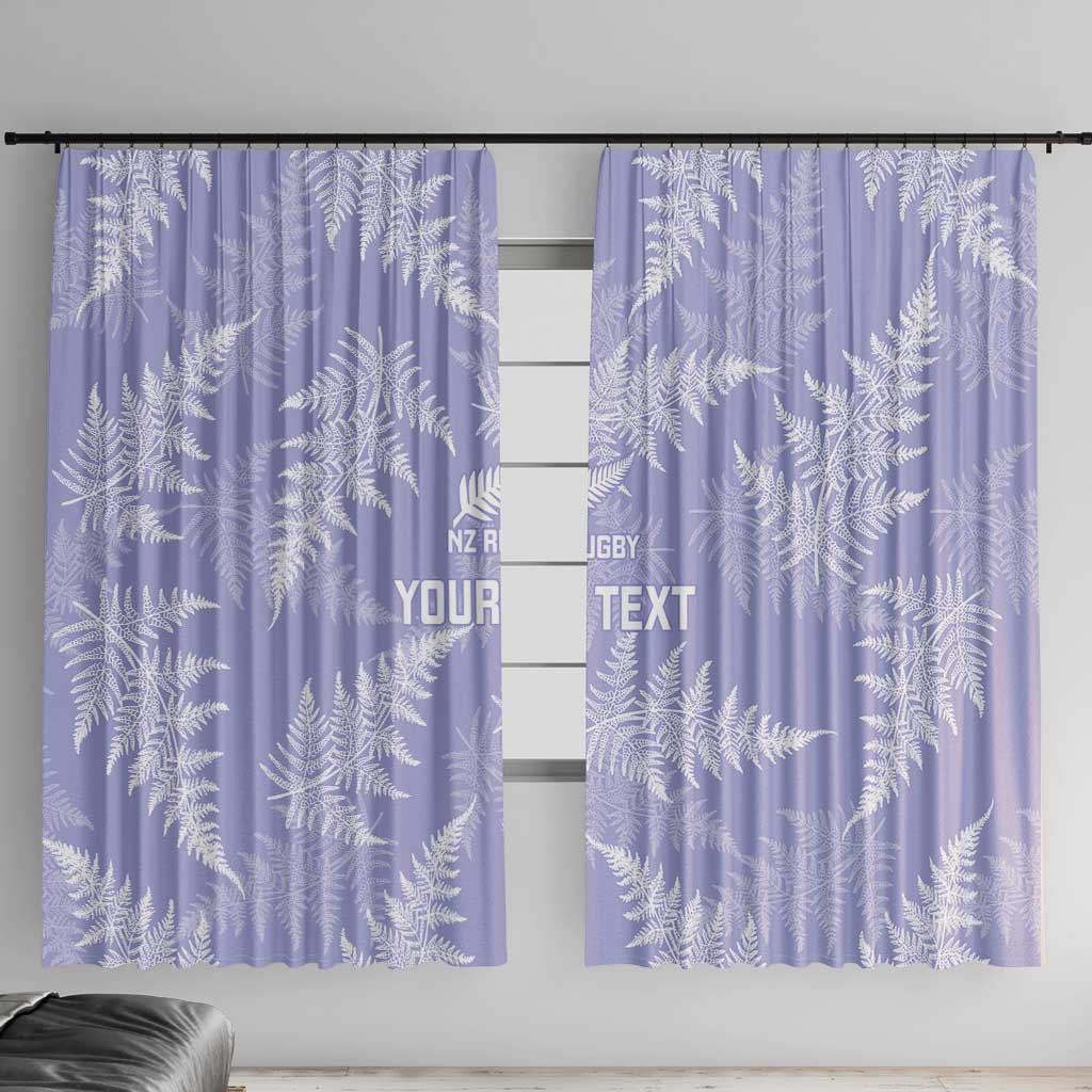 New Zealand Silver Fern Rugby Custom Window Curtain Go Aotearoa Champions Purple Version LT14 With Hooks Purple - Polynesian Pride