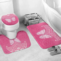 New Zealand Breast Cancer Awareness Bathroom Set Maori Butterfly Pink Ribbon - Polynesian Pride