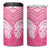 New Zealand Breast Cancer Awareness 4 in 1 Can Cooler Tumbler Maori Butterfly Pink Ribbon - Polynesian Pride