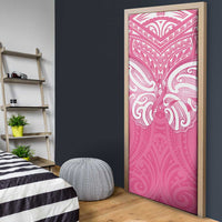 New Zealand Breast Cancer Awareness Door Cover Maori Butterfly Pink Ribbon - Polynesian Pride