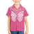 New Zealand Breast Cancer Awareness Family Matching Off The Shoulder Long Sleeve Dress and Hawaiian Shirt Maori Butterfly Pink Ribbon - Polynesian Pride