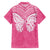 New Zealand Breast Cancer Awareness Family Matching Summer Maxi Dress and Hawaiian Shirt Maori Butterfly Pink Ribbon - Polynesian Pride