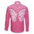 New Zealand Breast Cancer Awareness Family Matching Summer Maxi Dress and Hawaiian Shirt Maori Butterfly Pink Ribbon - Polynesian Pride