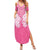 New Zealand Breast Cancer Awareness Family Matching Summer Maxi Dress and Hawaiian Shirt Maori Butterfly Pink Ribbon - Polynesian Pride