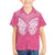New Zealand Breast Cancer Awareness Family Matching Summer Maxi Dress and Hawaiian Shirt Maori Butterfly Pink Ribbon - Polynesian Pride
