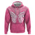 New Zealand Breast Cancer Awareness Hoodie Maori Butterfly Pink Ribbon - Polynesian Pride