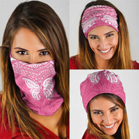 New Zealand Breast Cancer Awareness Neck Gaiter Maori Butterfly Pink Ribbon - Polynesian Pride