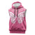 New Zealand Breast Cancer Awareness Sleeveless Hoodie Maori Butterfly Pink Ribbon - Polynesian Pride
