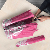 New Zealand Breast Cancer Awareness Umbrella Maori Butterfly Pink Ribbon - Polynesian Pride