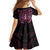 New Zealand Breast Cancer Awareness Family Matching Summer Maxi Dress and Hawaiian Shirt Maori Butterfly Pink Ribbon Black Version - Polynesian Pride