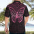 New Zealand Breast Cancer Awareness Hawaiian Shirt Maori Butterfly Pink Ribbon Black Version - Polynesian Pride