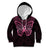 New Zealand Breast Cancer Awareness Kid Hoodie Maori Butterfly Pink Ribbon Black Version - Polynesian Pride