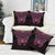 New Zealand Breast Cancer Awareness Pillow Cover Maori Butterfly Pink Ribbon Black Version - Polynesian Pride
