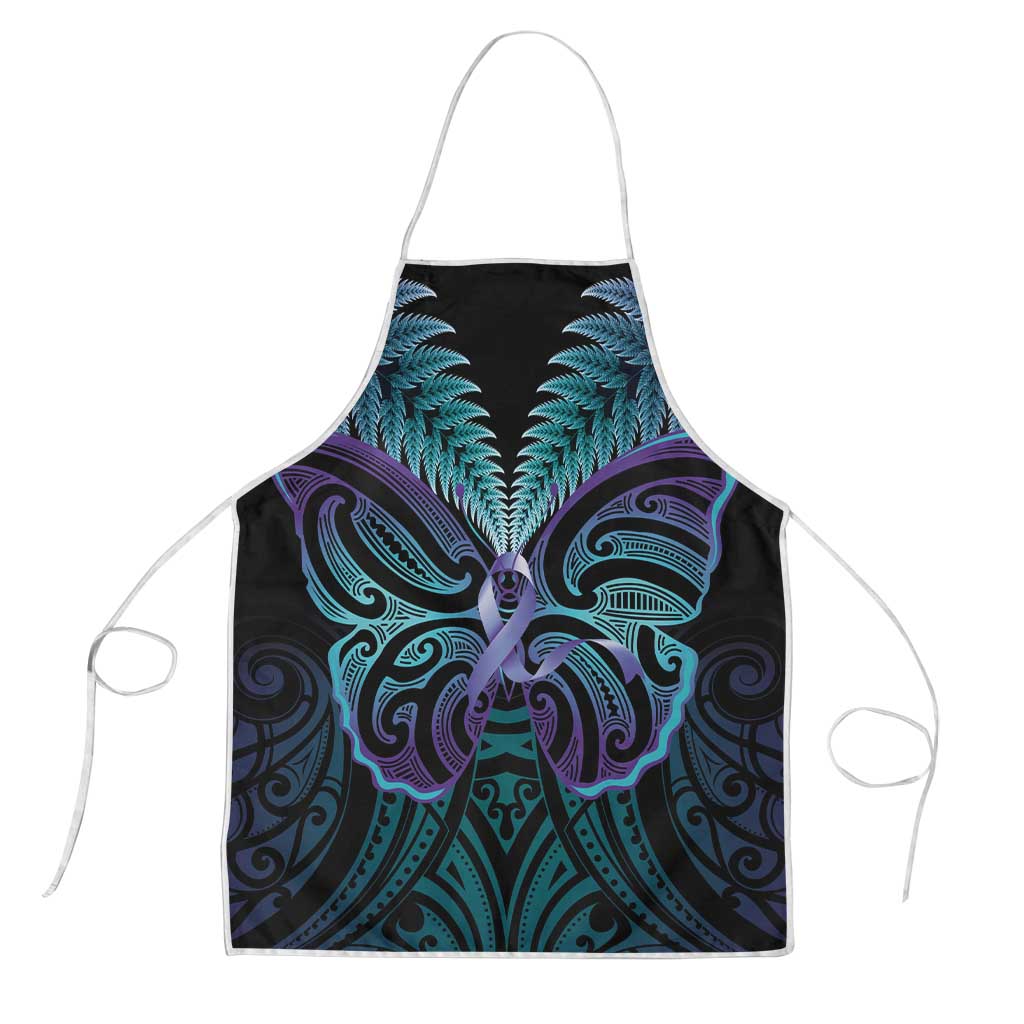 Suicide Prevention New Zealand Apron Aotearoa Maori Butterfly Mix Silver Fern - Polynesian Pride