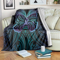 Suicide Prevention New Zealand Blanket Aotearoa Maori Butterfly Mix Silver Fern - Polynesian Pride