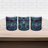 Suicide Prevention New Zealand Ceramic Mug Aotearoa Maori Butterfly Mix Silver Fern - Polynesian Pride