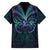 Suicide Prevention New Zealand Family Matching Off The Shoulder Long Sleeve Dress and Hawaiian Shirt Aotearoa Maori Butterfly Mix Silver Fern - Polynesian Pride