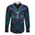 Suicide Prevention New Zealand Family Matching Off The Shoulder Long Sleeve Dress and Hawaiian Shirt Aotearoa Maori Butterfly Mix Silver Fern - Polynesian Pride