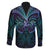 Suicide Prevention New Zealand Family Matching Off The Shoulder Long Sleeve Dress and Hawaiian Shirt Aotearoa Maori Butterfly Mix Silver Fern - Polynesian Pride