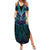 Suicide Prevention New Zealand Family Matching Summer Maxi Dress and Hawaiian Shirt Aotearoa Maori Butterfly Mix Silver Fern - Polynesian Pride