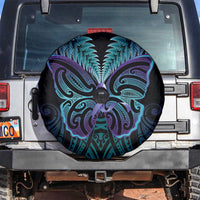 Suicide Prevention New Zealand Spare Tire Cover Aotearoa Maori Butterfly Mix Silver Fern - Polynesian Pride