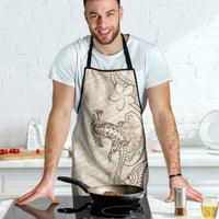 Beige Hawaii Apron Hammerhead Shark Tattoo Curve Polynesian - Polynesian Pride