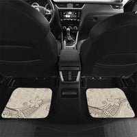 Beige Hawaii Car Mats Hammerhead Shark Tattoo Curve Polynesian - Polynesian Pride