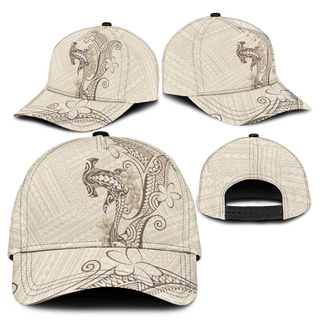 Beige Hawaii Classic Cap Hammerhead Shark Tattoo Curve Polynesian - Polynesian Pride