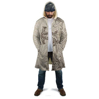 Beige Hawaii Cloak Hammerhead Shark Tattoo Curve Polynesian - Polynesian Pride